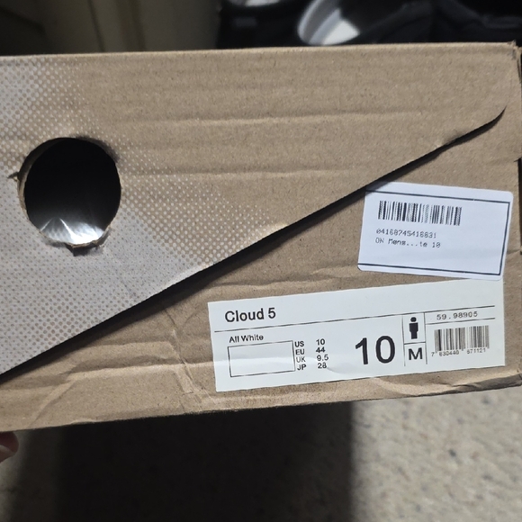 On Running Cloud 5 All White Sneakers - Picture 2 of 2